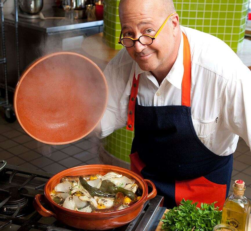 Andrew Zimmern cooking