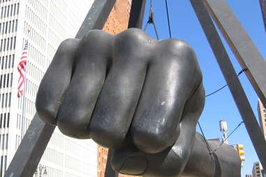 fist sculpture
