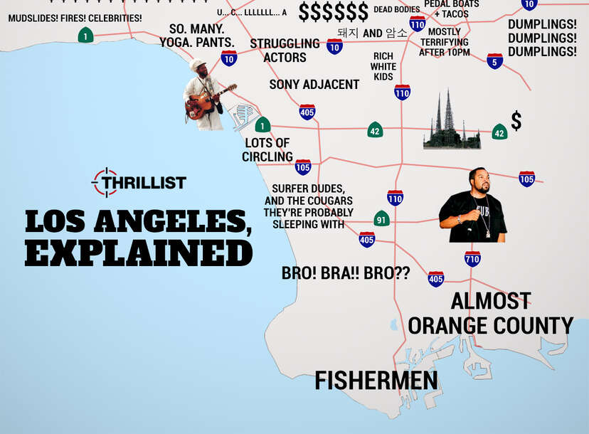 Judgemental Map Los Angeles Judgmental Map Of La - Thrillist