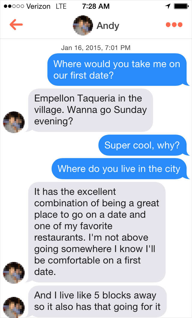 Where to take a tinder date