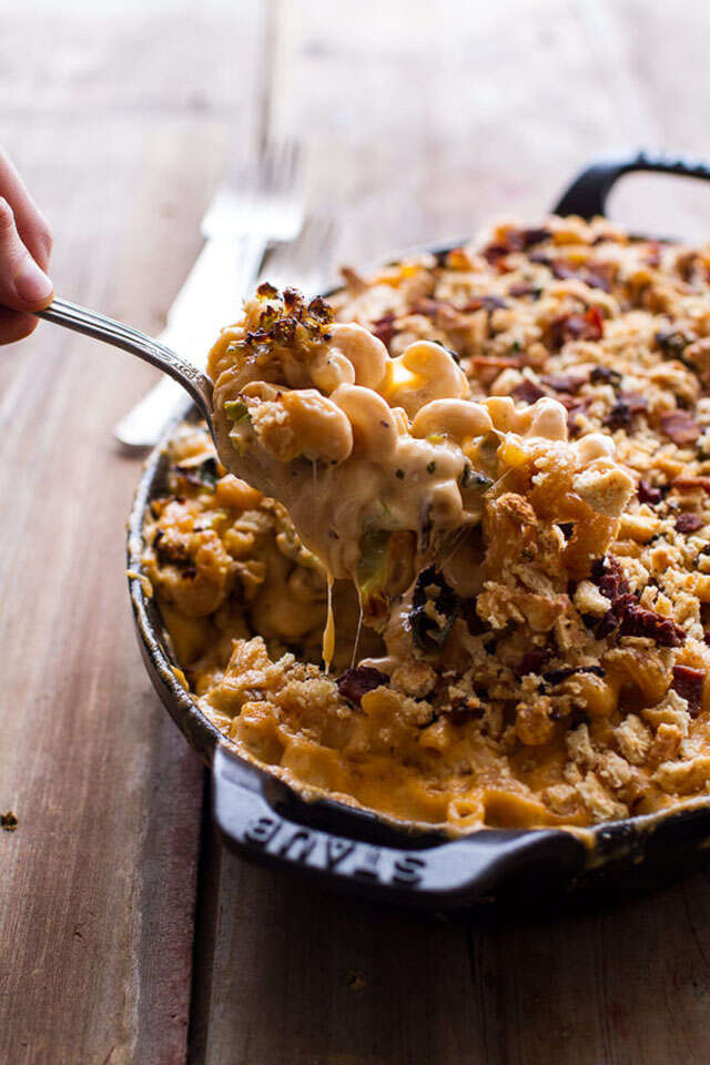 Butternut squash and brussels sprouts mac and cheese