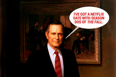 George H.W. Bush not partying
