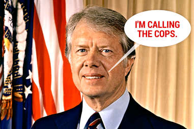 Jimmy Carter not partying
