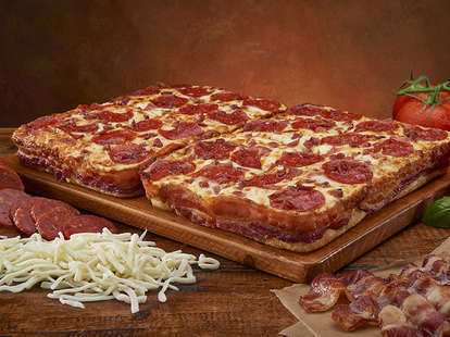 Little Caesars bacon-wrapped deep dish pizza
