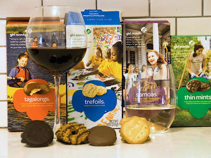Wine and Girl Scout cookies