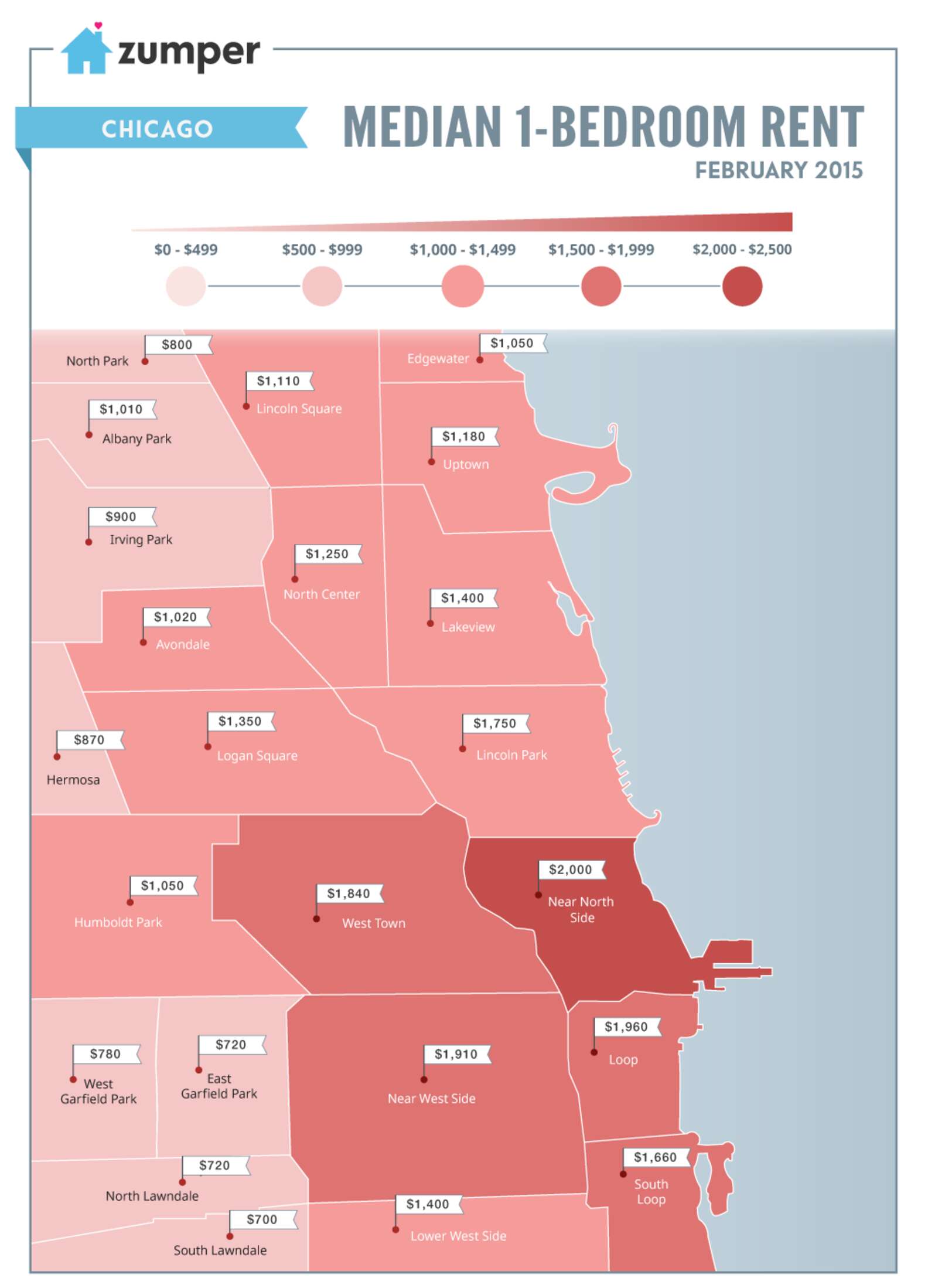 Chicago Rent This Map Shows the Pretty Damn High Rents Across Chicago Neighborhoods ...
