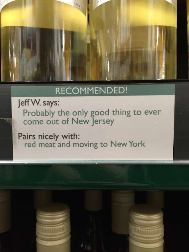 Wine recommendation New Jersey