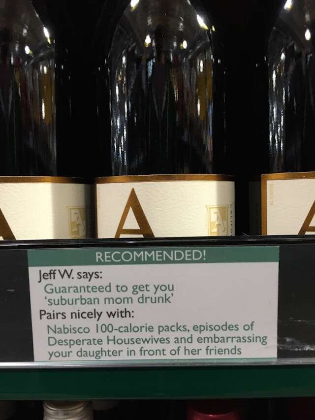 Wine recommendation suburban mom drunk