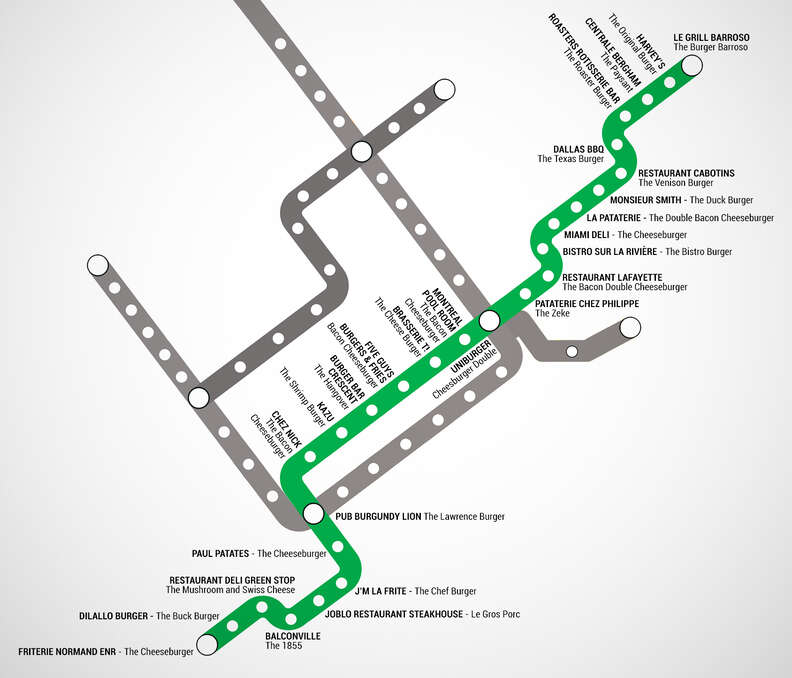 The Montreal Metro Burger Map Thrillist The Montreal Metro Burger Map Thrillist