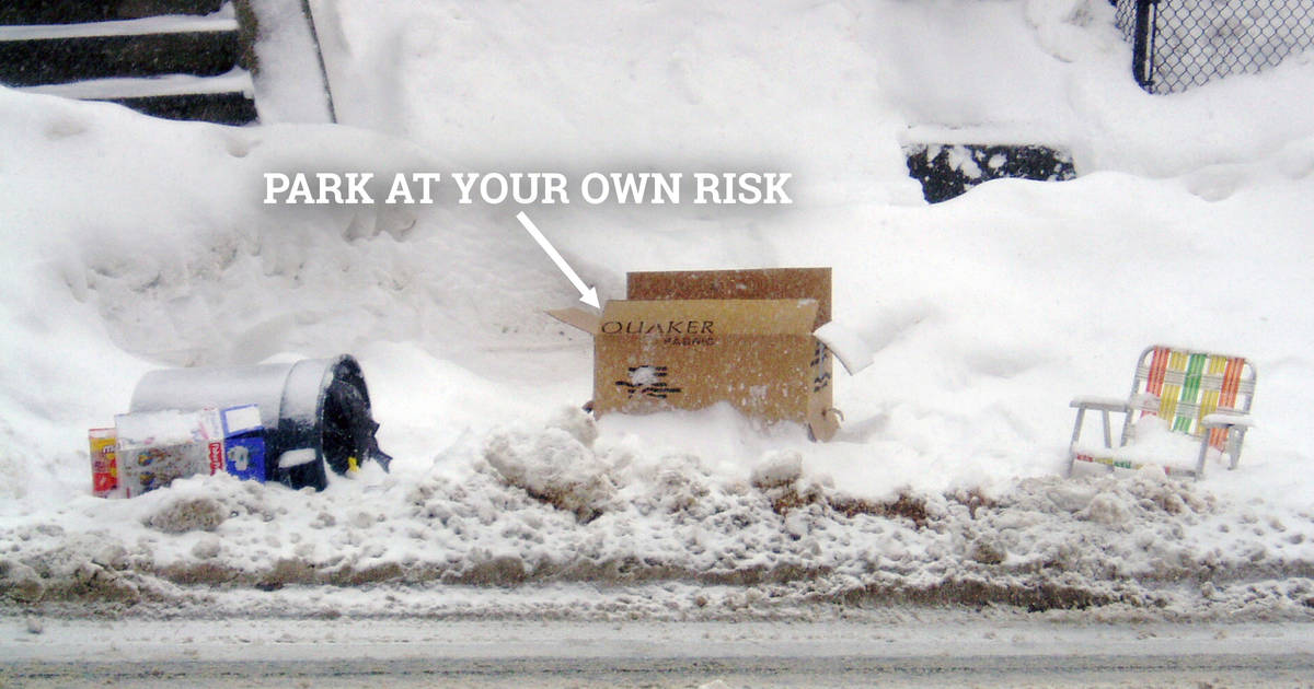 What You Used as Space Savers after Boston's Blizzard of 2022