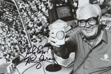 Cardinals broadcaster Harry Caray on the day he was fired