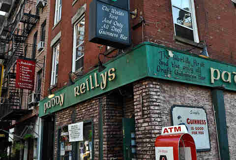 exterior of Paddy O'Reillys NYC best Irish Bars in New York City