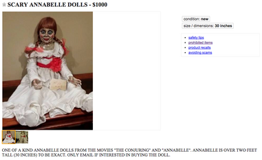 craigslist haunted doll
