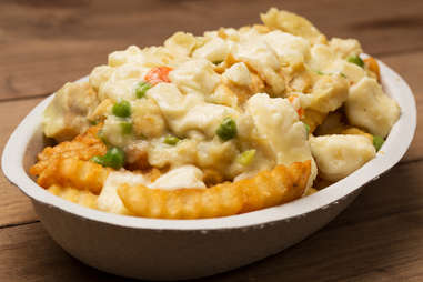 Chicken pot pie poutine -- Thrillist Recipes