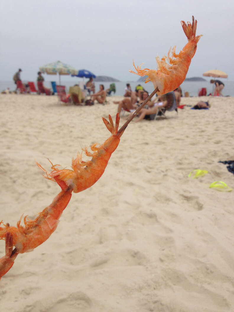 shrimp on beach