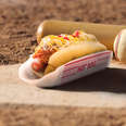 hot dog on baseball field