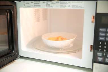 plastic wrap in microwave