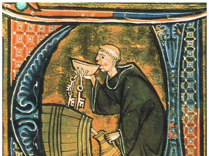 monk drinking