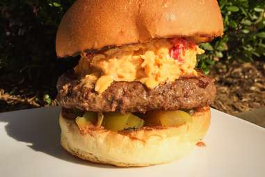 Big Orange Spicy Pimento Cheese Burger