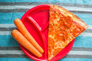 pizza and carrots