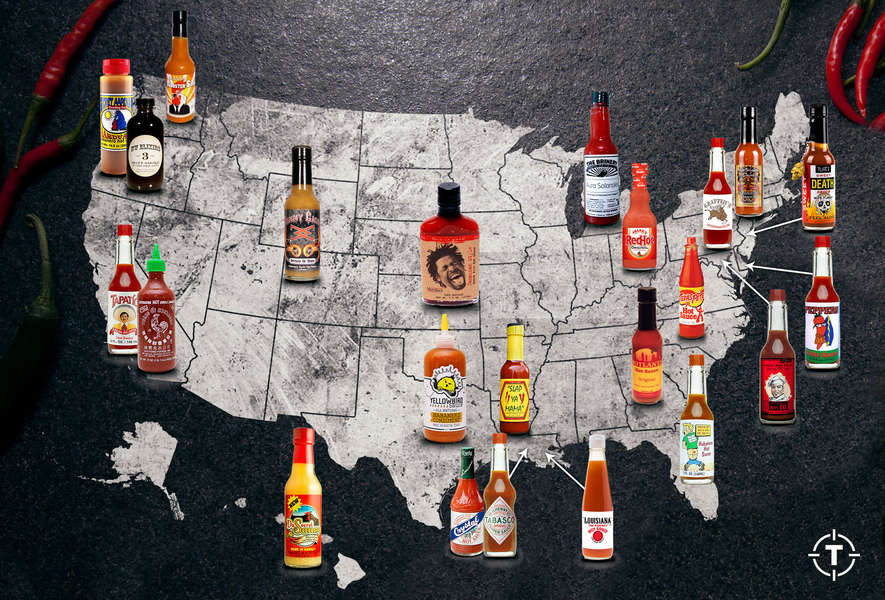 Regional Hot Sauces Hot Sauce Map Thrillist 