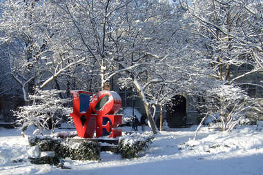 Phildephia Love sign in snow
