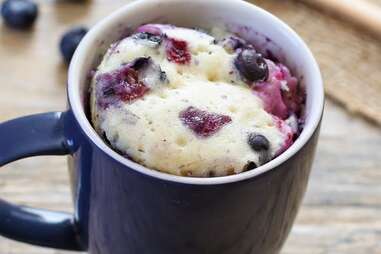 Blueberry mug cake