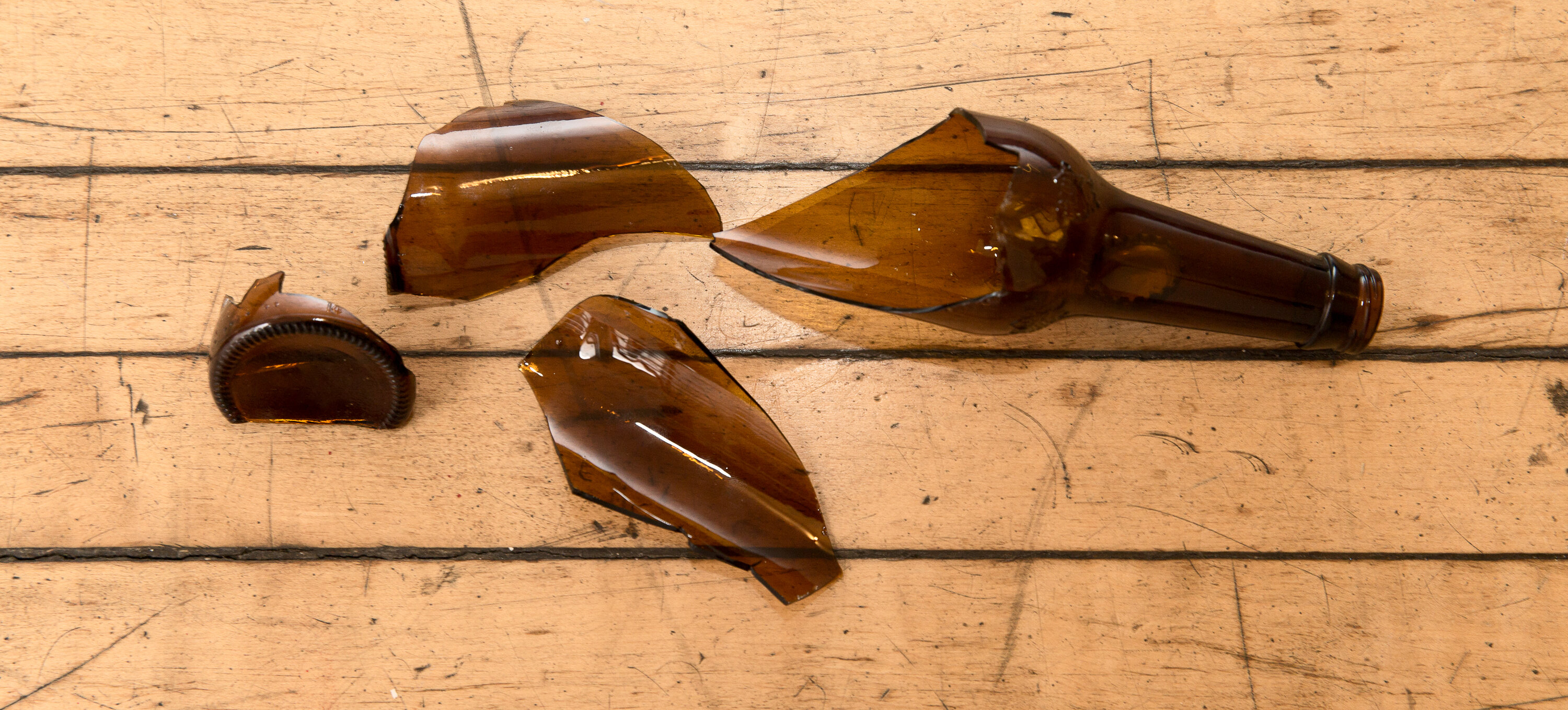 broken beer bottle