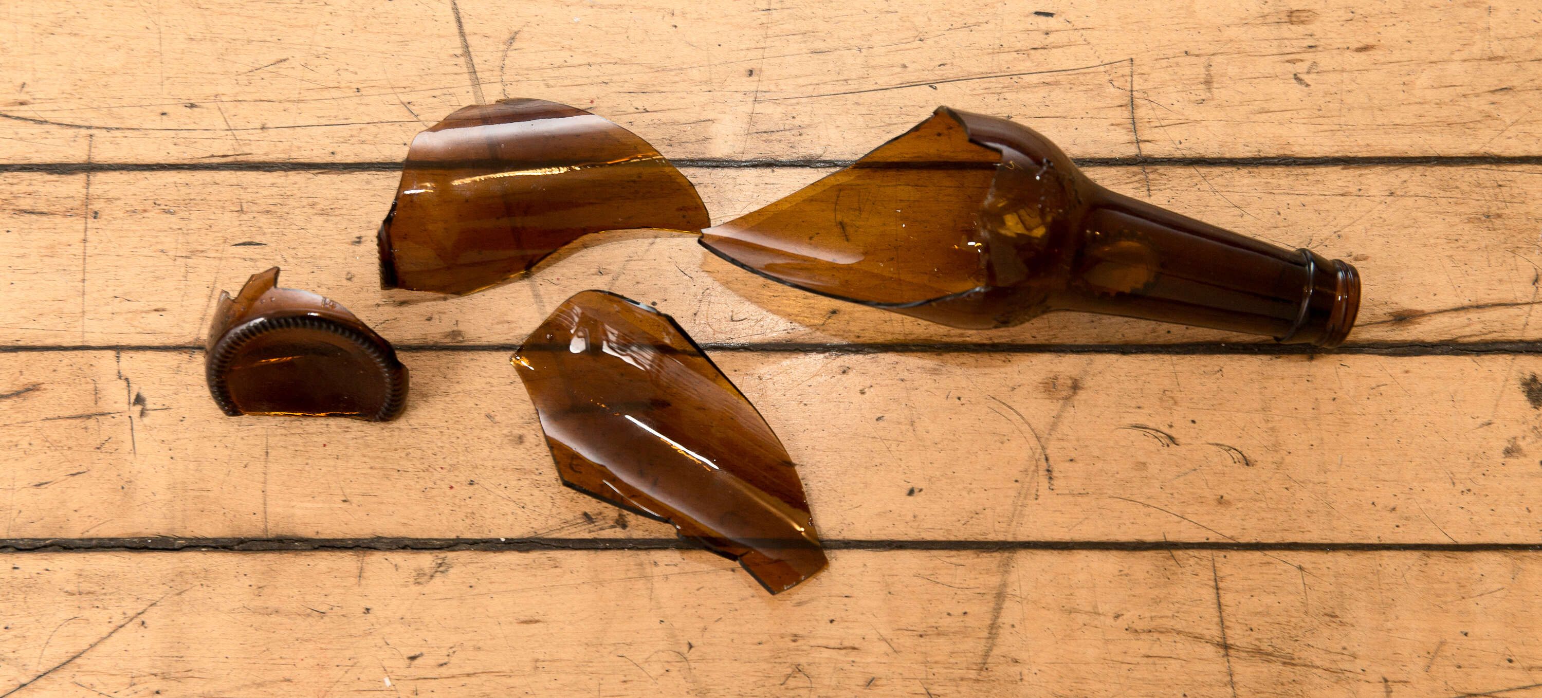 broken beer bottle