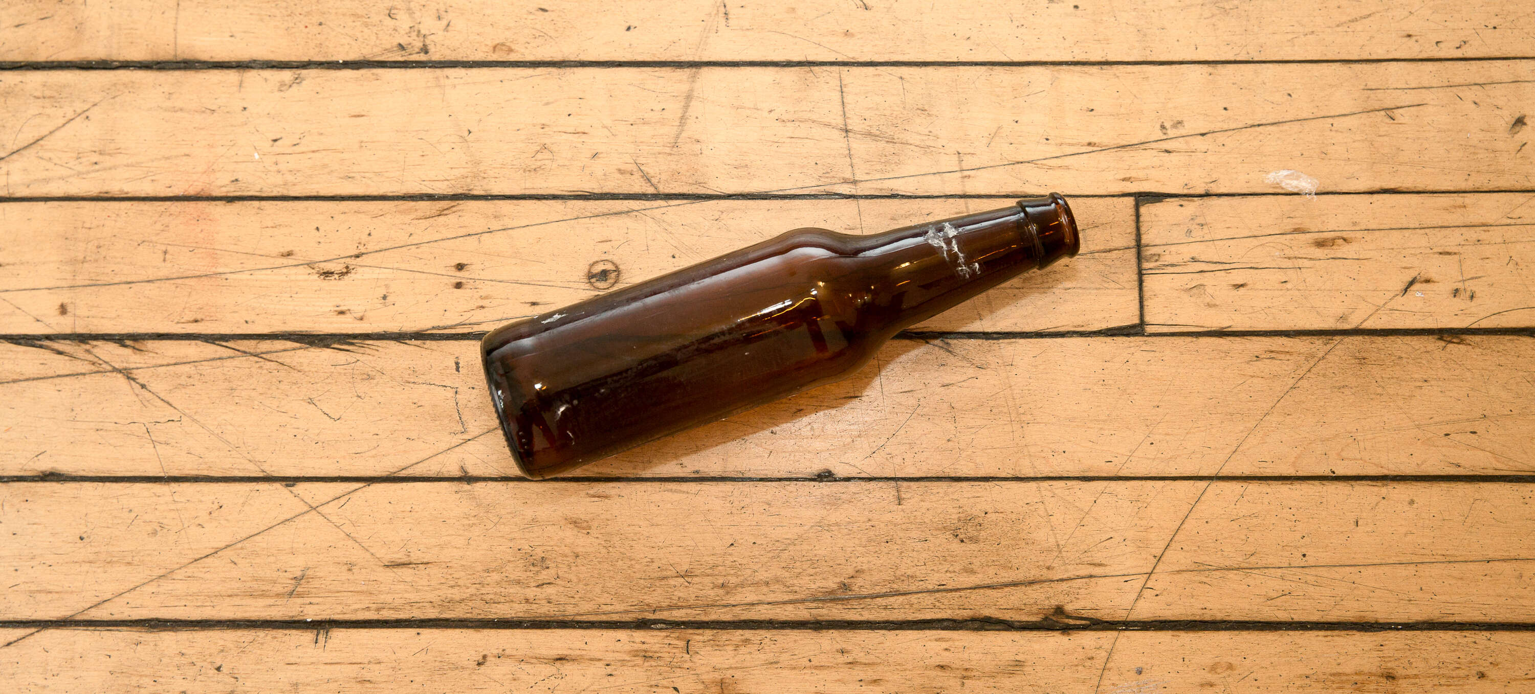 broken craft beer bottle
