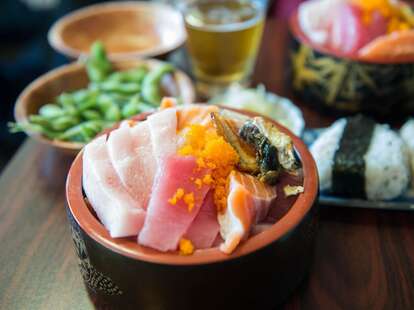 sushi tuna salmon edamame at musashi's in seattle