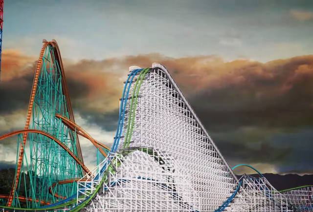 Six Flags Magic Mountain Builds World's Largest Hybrid Coaster