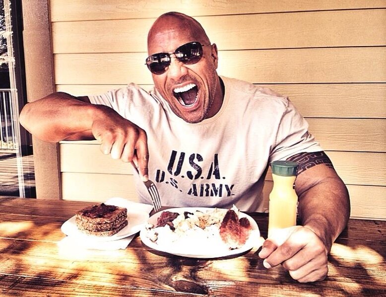 The Rock Ate a Whole Pizza Before Filming Stunt Scene