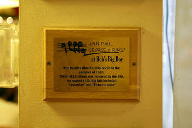 Beatles Bob's Big Boy plaque