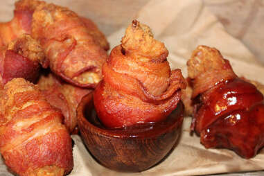 Crispy bacon-wrapped wings