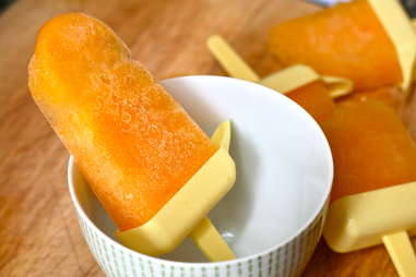 Nectarine bellini popsicles