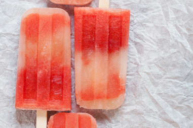 Watermelon mint tequila popsicles