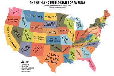 funny map of US