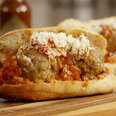 Cheesy Meatball Sandwiches with Chipotle Tomato Sauce
