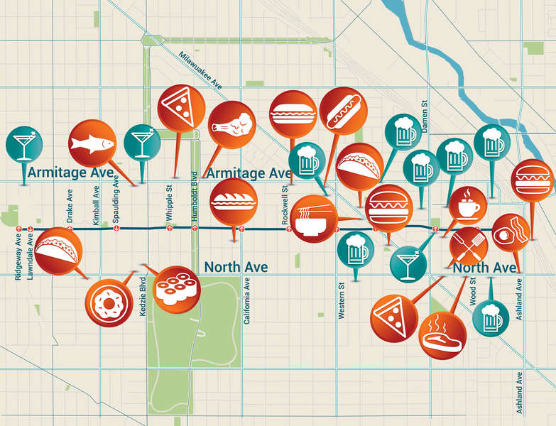 Best bars and restaurants near the 606 Bloomingdale Trail Bucktown