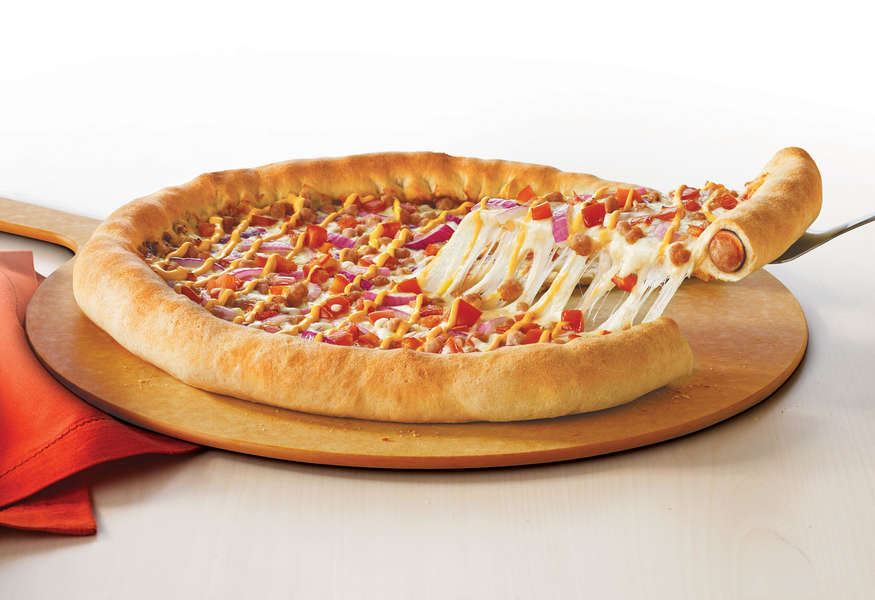 Pizza Hut Hot Dog Stuffed Crust Pizza - Thrillist