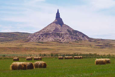 Strangely shaped mountain