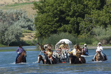 Fording a river