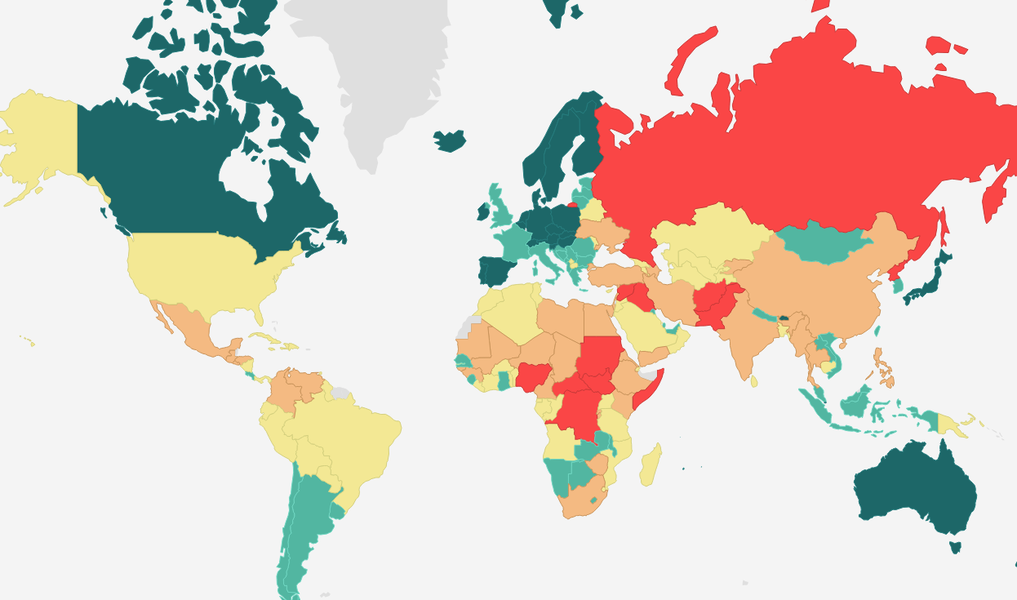 Most Peaceful and Dangerous Countries: Global Peace Index Ranks The ...