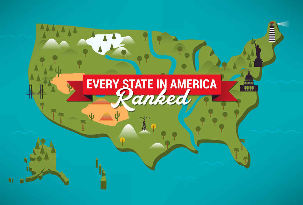 Ranking All 50 Usa States From Best To Worst Best State In