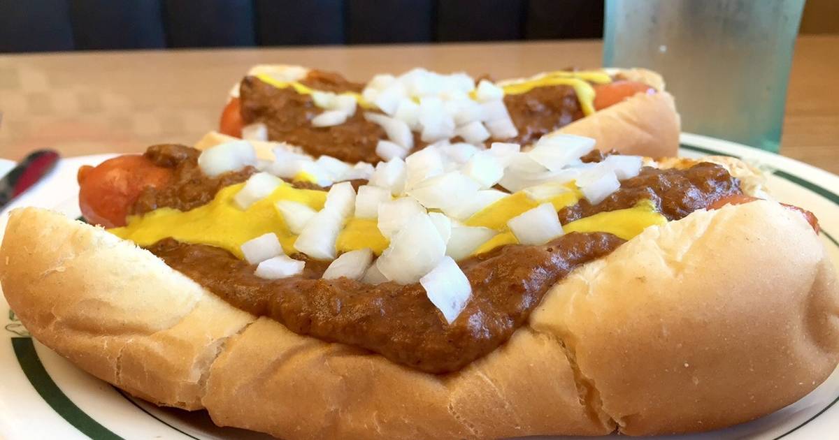 Detroit Tigers - Coney Dog - Snap Dog topped with Coney chili, mustard and  onions Available from National Coney Island in the Comerica Big Cat Court