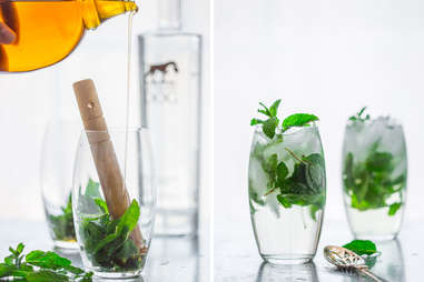 Maple Mint Vodka Spritzer