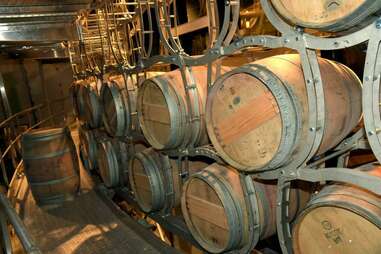 wooden barrels at City Winery
