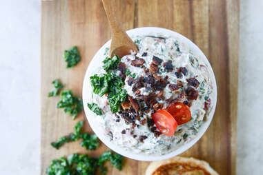 Grilled Kale BLT Dip