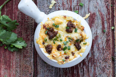 Chorizo, Caramelized Onion, and Artichoke Dip